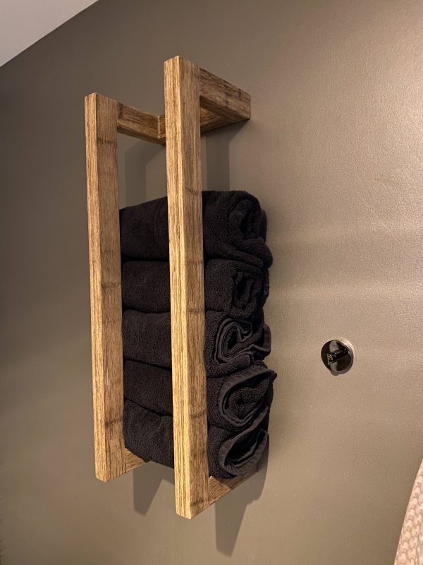 Handdoekenrek badkamer hout